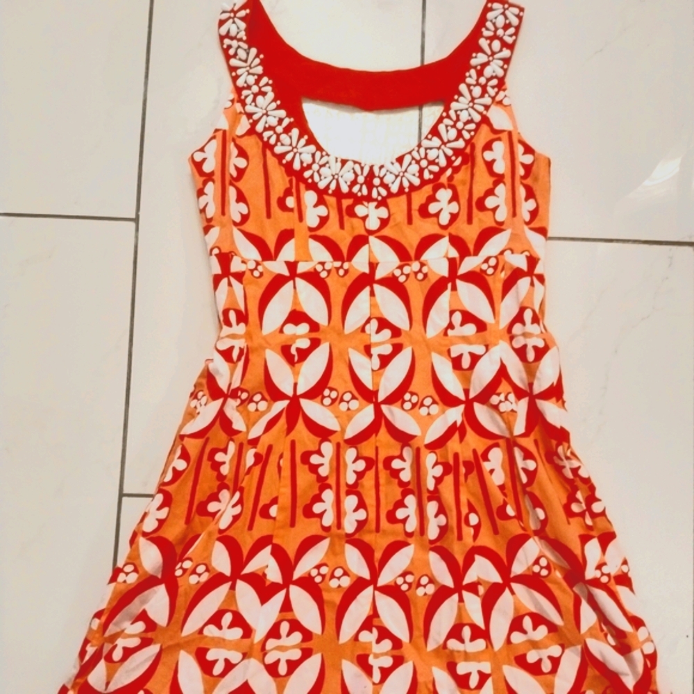Nanette Lepore Secret Cove Coral Polynesian Dress